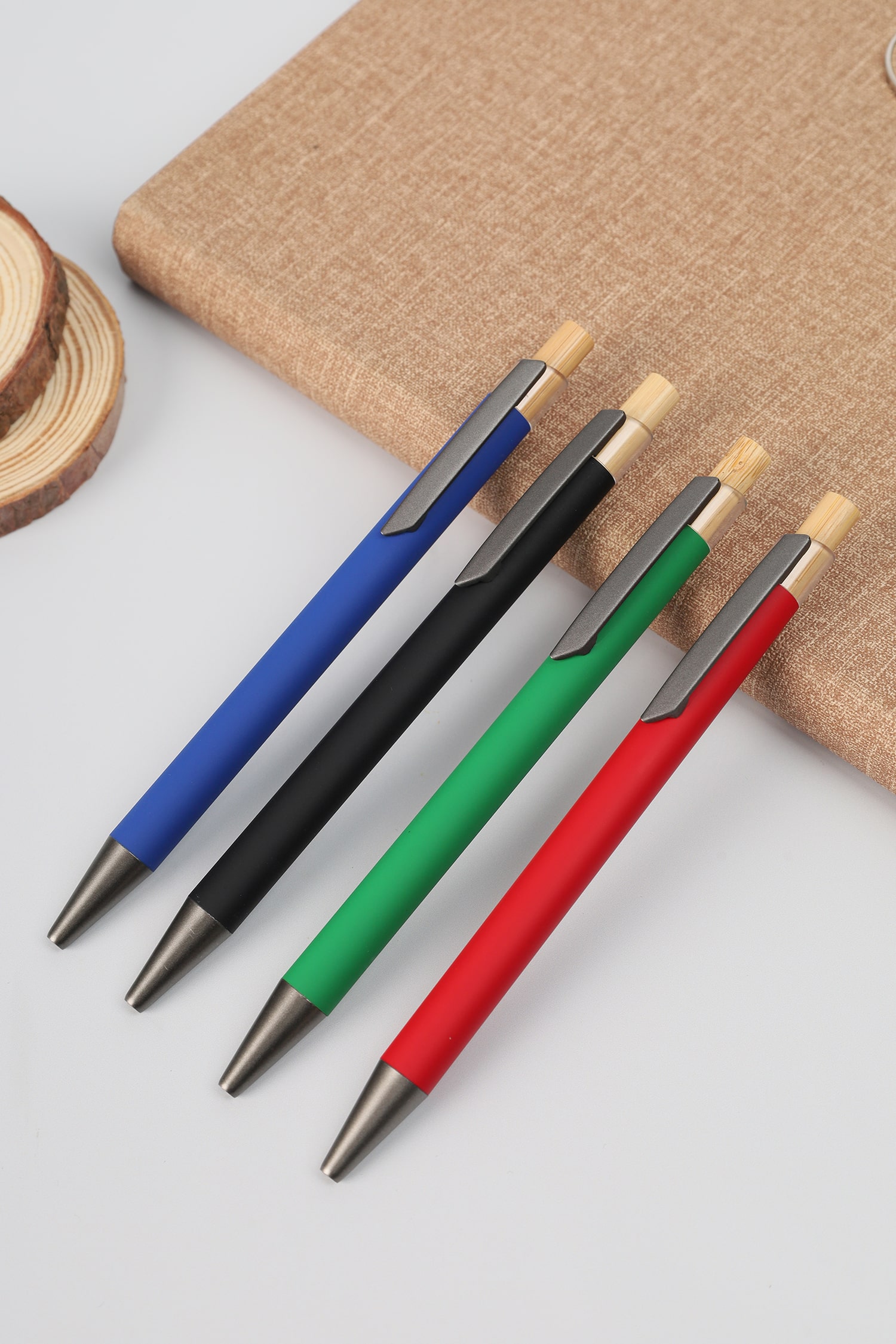 KEEN - Metal Ball Pen with Bamboo Button